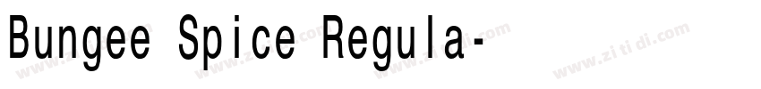 Bungee Spice Regula字体转换